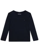 Bluzki damskie - Tommy Hilfiger Bluzka KB0KB04141 S Granatowy Long Sleeve - miniaturka - grafika 1