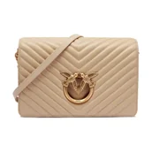 Torebki damskie - Pinko Skórzana torebka na ramię LOVE CLICK CLASSIC SHEEP NAPPA - miniaturka - grafika 1