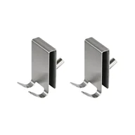 Wieszaki łazienkowe - Haczyk prysznicowy, wieszak na ręczniki szklany, dwustronny z gąbką, do drzwi łazienkowych ze szkła o grubości 5-12 mm (srebrny) - miniaturka - grafika 1