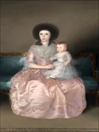Plakaty - Condesa de Altamira and Her Daughter, María Agustina, Francisco Goya - plakat Wymiar do wyboru: 61x91,5 cm - miniaturka - grafika 1