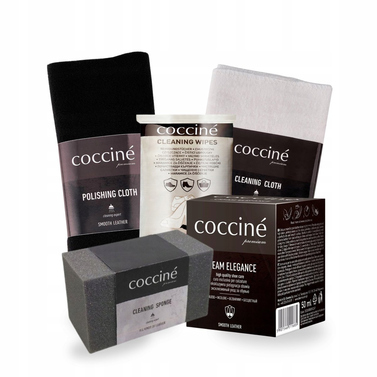 Do Pielęgnacji i Czyszczenia Butów Bezbarwny Coccine Zestaw 5w1