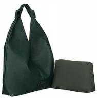 Torebki damskie - Duża torebka-worek ze skóry ekologicznej - David Jones - miniaturka - grafika 1