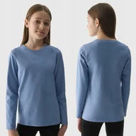 Bluzki damskie - 4F BLUZKA DZIEWCZĘCA LONGSLEEVE DZIECIĘCA JUNIOR SS24 - miniaturka - grafika 1