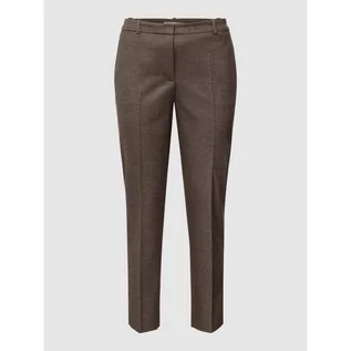 Spodnie damskie - Spodnie z zakładkami w pasie ze wzorem w pepitkę - Jake*s Collection - grafika 1