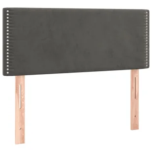 Łóżko kontynentalne z materacem, ciemnoszary aksamit, 90x200 cm Lumarko - Łóżka - miniaturka - grafika 7