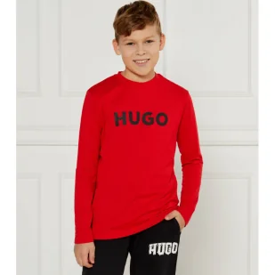 HUGO KIDS Longsleeve Regular Fit - Koszulki dla chłopców - miniaturka - grafika 1