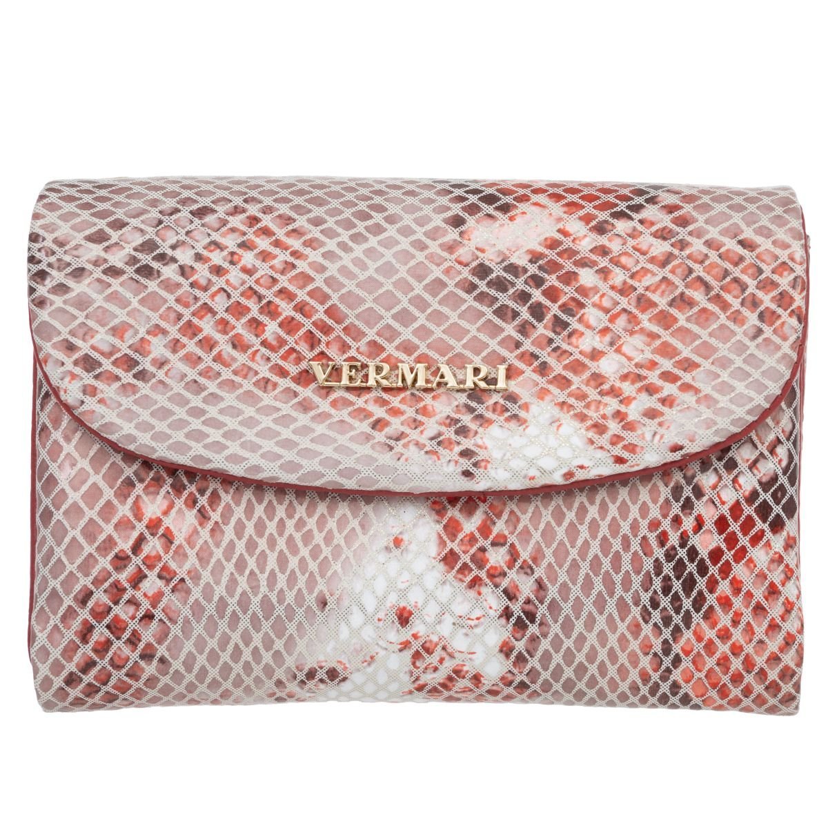 Portfel damski Skórzany VerMari Vipera Czerwony