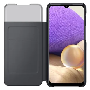 Samsung Pokrowiec na telefon S View Wallet Cover na Galaxy A32 LTE EF-EA325PBEGEE) Czarne - Etui i futerały do telefonów - miniaturka - grafika 1