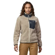 Kurtki damskie - Damska kurtka polarowa Patagonia Classic Retro-X Fleece Jacket natural w/smolder blue - XS - miniaturka - grafika 1