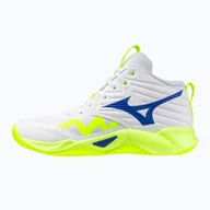 Buty sportowe męskie - Buty do siatkówki Mizuno Wave Momentum Pro Mid white/lightning yellow/dazzling blue WYSYŁKA W 24H 30 DNI NA ZWROT - miniaturka - grafika 1