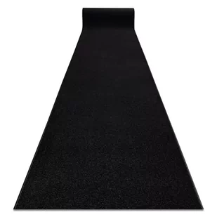 Jednolity chodnik DYWANY ŁUSZCZÓW KARMEL Gładki, jednokolorowy czarny 140 cm, 140x680 cm - Dywany - miniaturka - grafika 1