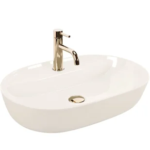 Rea Umywalka REA Aura 61 Ecru Shiny - Umywalki - miniaturka - grafika 1