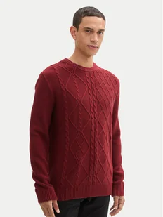 Tom Tailor Sweter 1043343 Czerwony Regular Fit - Swetry męskie - miniaturka - grafika 1