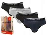 Majtki męskie - PIERRE CARDIN bawełna MĘSKIE SLIPY - 4-pak - M - miniaturka - grafika 1