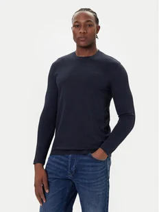 Bugatti Longsleeve 8330-85044D Granatowy Regular Fit - Koszulki męskie - miniaturka - grafika 1