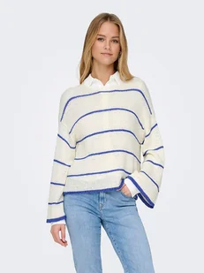 ONLY Sweter w kolorze białym - Swetry damskie - miniaturka - grafika 1