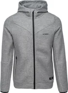 Bluzy męskie - FITANU Męska bluza Fitanu TANER b-dark grey melange rozmiar S - miniaturka - grafika 1