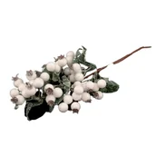 Ozdoby bożonarodzeniowe - Gałązka ozdobna 30 x 12 cm biały - miniaturka - grafika 1