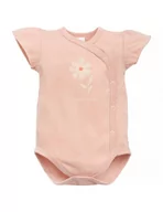 Body dla niemowląt - Pinokio Body niemowlęce bawełniane rozpinane krótki rękaw Summer Garden różowe, Rozmiar: 56 - miniaturka - grafika 1