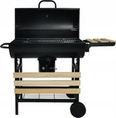 Grille - kontrast Grill węglowy na kółkach pokrywa półki popielnik BBQ 1008 - miniaturka - grafika 1