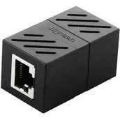 Kable miedziane - UGREEN Ugreen Cat5 łącznik kabla sieciowego RJ45, czarny 20390 - miniaturka - grafika 1