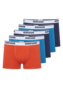 Bokserki (dłuższa nogawka) Oxide Henderson 5-pak granatowy, morski, pomarańczowy, biały XL - Majtki męskie - miniaturka - grafika 1