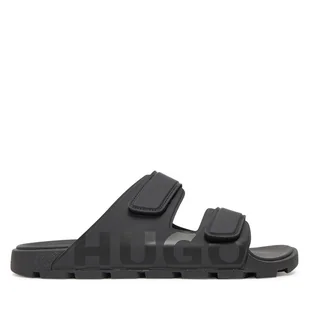 Klapki HUGO Evander 50542042 Czarny - Klapki i japonki męskie - miniaturka - grafika 1