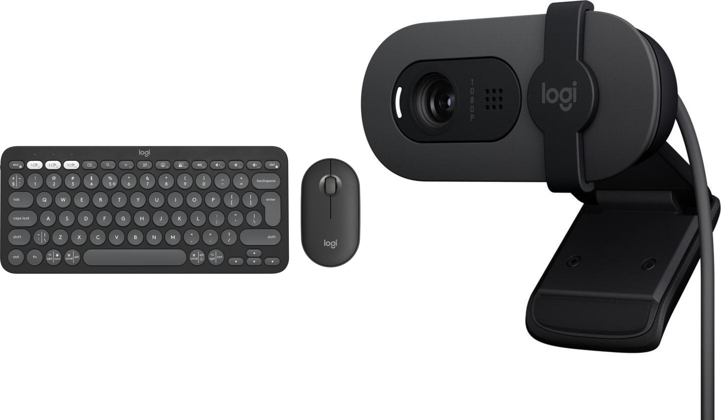 Klawiatura + mysz Logitech Pebble 2 Combo 920-012239 + Brio 100 960-001585