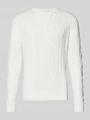 Swetry męskie - Sweter z dzianiny z mieszanki bawełny i modalu - miniaturka - grafika 1