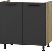 Szafki kuchenne - Szafka zlewozmywakowa VENTO DK-80/82 front: antracyt - miniaturka - grafika 1