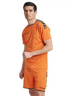 Koszulki męskie - Hummel HmlAuthentic Poly Jersey koszulka męska S/S pomarańczowa Tangerine L 204919-5006 - grafika 1