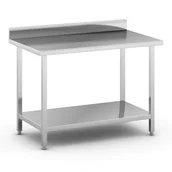 Stoły gastronomiczne - B2B Partner Stół roboczy ze stali nierdzewnej z półką, 1200 x 700 x 850 mm WT-C100811 - miniaturka - grafika 1