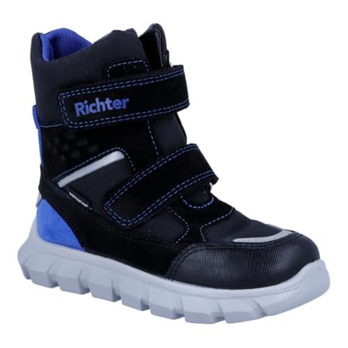 Richter Buty dziecięce Snow 2.0 Buty zimowe, czarne/Cobalt, 37 EU, Czarny kobaltowy, 37 EU