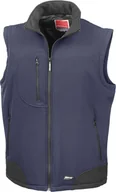 Bluzy męskie - Result Bluza męska 3-warstwowa Softshell R123X Wielokolorowy granatowy/czarny S - miniaturka - grafika 1