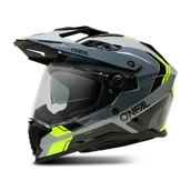 Kaski motocyklowe - Kask Adventure O'Neal D-Srs Nomad Czarny/Szary/Neonowy ŻółtyL - miniaturka - grafika 1