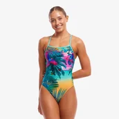 Stroje kąpielowe - FUNKITA Strój kąpielowy damski jednoczęściowy STRAPPED IN ONE PIECE the beach - miniaturka - grafika 1