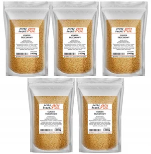 CUKIER TRZCINOWY 5kg Naturalny nierafinowany brązowy wysoka jakość Kol-Pol - Cukier i słodziki - miniaturka - grafika 1