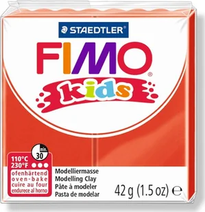 Fimo Masa plastyczna termoutwardzalna Kids brokatowa czerwie 42g - Masy plastyczne - miniaturka - grafika 1