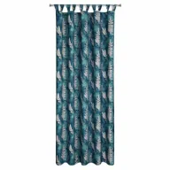 Zasłony - Eurofirany B.b. Choczyńscy Sp.J. Zasłona ogrodowa 155x220 liście turkus - miniaturka - grafika 1