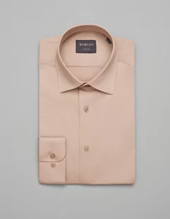 koszula simeria 00378 długi rękaw beżowy slim fit - Koszule męskie - miniaturka - grafika 1