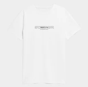 4F T-shirt z nadrukiem "Sportswear" biały męski 100% Bawełna XXL - Koszulki męskie - miniaturka - grafika 1