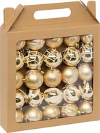Bombki - Atmosphera Zestaw złotych bombek, różne wzory, Ø 6 cm - miniaturka - grafika 1