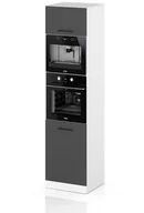 Szafki kuchenne - Słupek Kuchenny 3 Szuflady 60cm Piekarnik S60ms3 Spremium Szary Mat - miniaturka - grafika 1