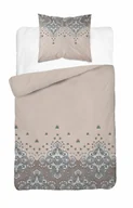Pościel - Pościel 140x200 Beżowa z ornamentem – orientalny paisley, 100% bawełna - miniaturka - grafika 1