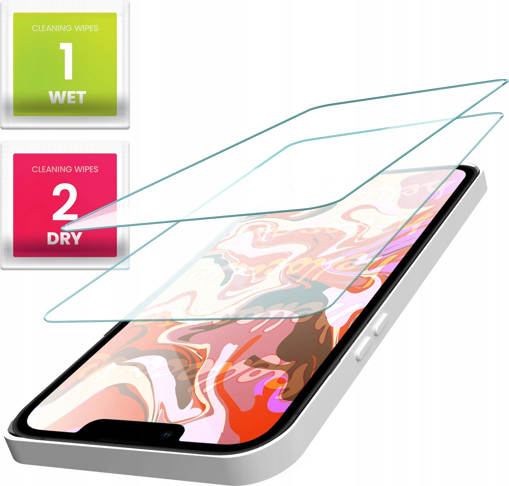 Hello Case 2-PAK Szkło Hartowane do Xiaomi Poco F1 szybka 9H, płaskie 2.5D, ochronne