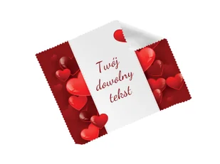 Ściereczka personalizowana do okularów na Walentynki - 1 szt. - Akcesoria do okularów - miniaturka - grafika 1