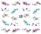 Sztuczne paznokcie i akcesoria - Naklejki wodne na paznokcie KWIATY,KWIATEK - nr 18 - miniaturka - grafika 1