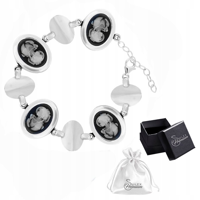 Bransoletka srebro pr. 925 Elegancka Bransoleta KAMEA Pani Walewska Prezent