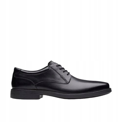 CLARKS CZARNE PÓŁBUTY MĘSKIE Z SKÓRY NATURALNEJ MIGDAŁOWY NOSEK 43 3_A