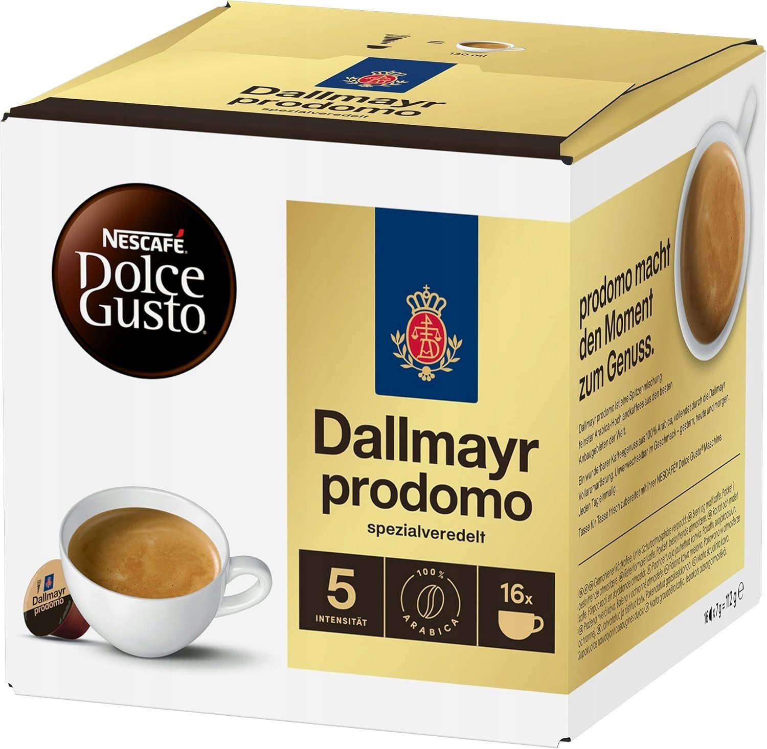 Kapsułki Nescafe Dolce Gusto Dallmayr Prodomo 16 sztuk